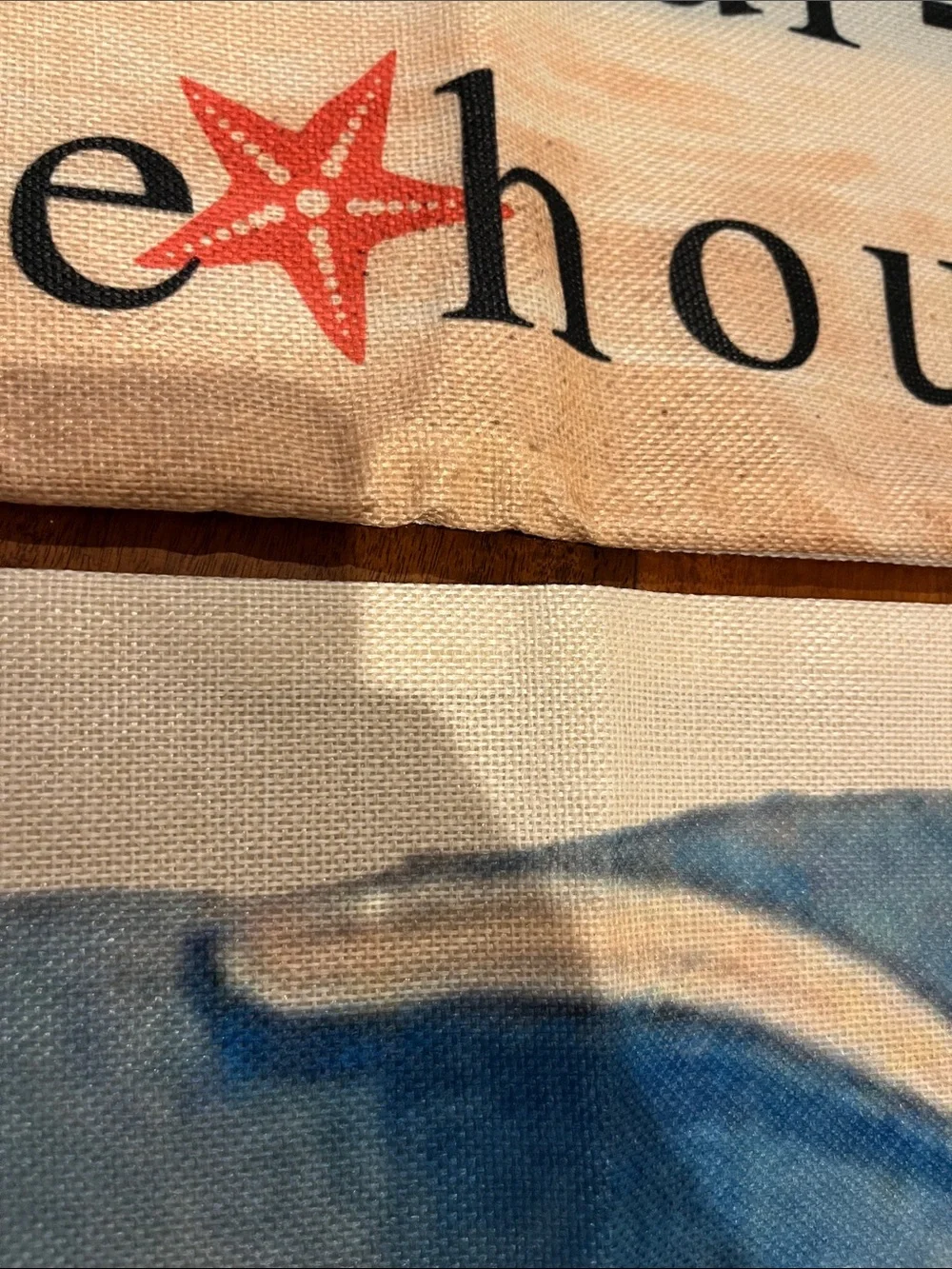 Welcome to Our Lakehouse Decorative Pillow Shams - Blue & Sand